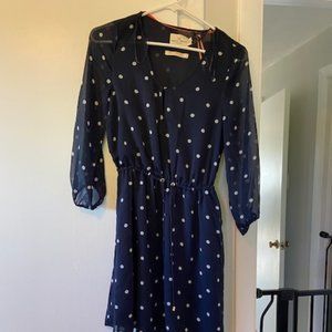 Holly & Whyte by Lindex Navy Blue Polka Dot Dress